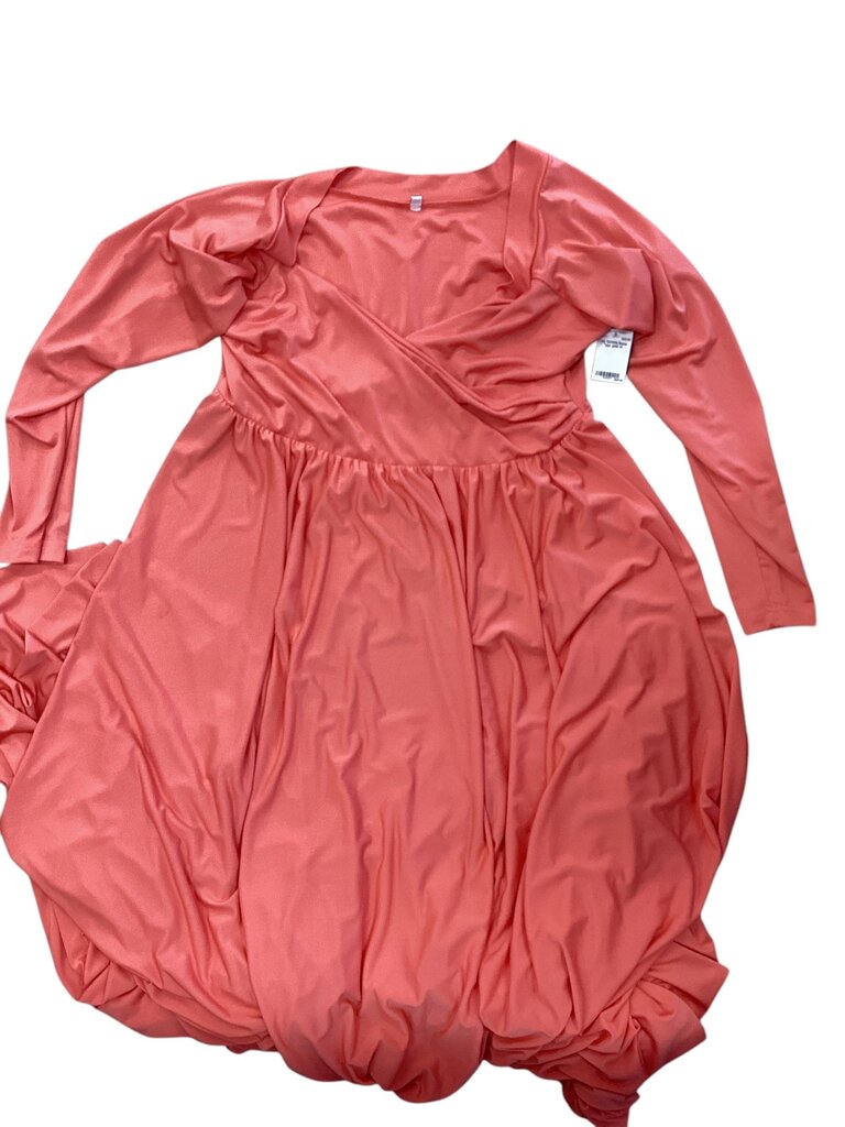 long sleeve maternity dress pink Blushing Pink V-neck Long Sleeves Plus Size Cheap Maternity Dress