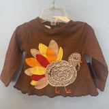 Mud Pie Long Sleeve Turkey Size 0-6 mos