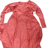 Pink Long Sleeve Maternity Dress - XL