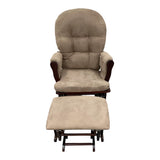 Brown Rocking Chair and Ottoman